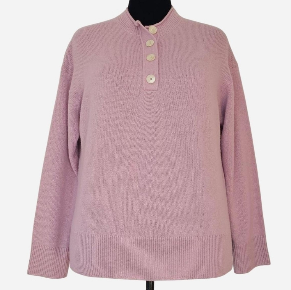 THEORY‎ Women's Size S 100% Cashmere Lavender Button-Up Sweater